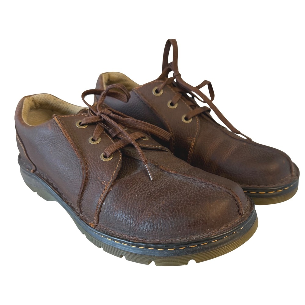 Dr. Martens Ripley Brown Leather Oxford Shoes Split Toe Stitch Men's Sz 11 UK 10